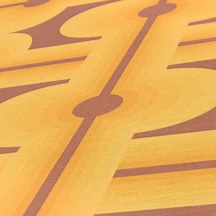 As Creation|Papel pintado geométrico estilo retro años amarillo|Retro