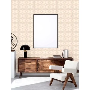 As Creation|Green and brown retro style geometric wallpaper|Retro 2