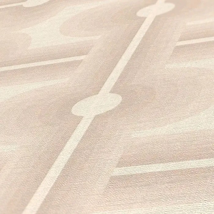 As Creation|Papel pintado geométrico estilo retro beige|Retro