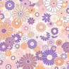 As Creation|Papier Peint fleurs hippies années rose, violet|Rétro