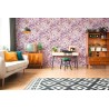 As Creation|Papier Peint fleurs hippies années rose, violet|Rétro