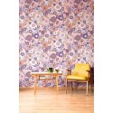 Papel pintado flores hippies años rosa, violeta - As Creation Retro Chic 395351