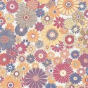 As Creation|Tapete bunte Hippie-Blumen derer Jahre|Retro
