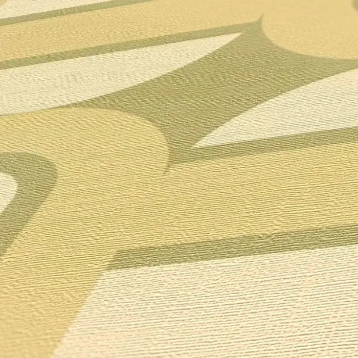 As Creation|Retro-geometrische Tapete, grün aus dener Jahren|Retro