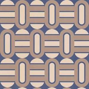 As Creation|Tapete psychedelische Rauten im Retro-Stil in Türkis|Retro