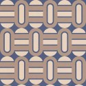 As Creation|Papier Peint géométriques rétro années marron, bleu|Rétro