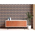 As Creation|Retros geometric wallpaper brown, blue|Retro