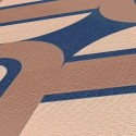 As Creation|Papier Peint géométriques rétro années marron, bleu|Rétro