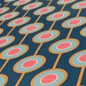 As Creation|Papier Peint cercles dots style rétro années bleu|Rétro