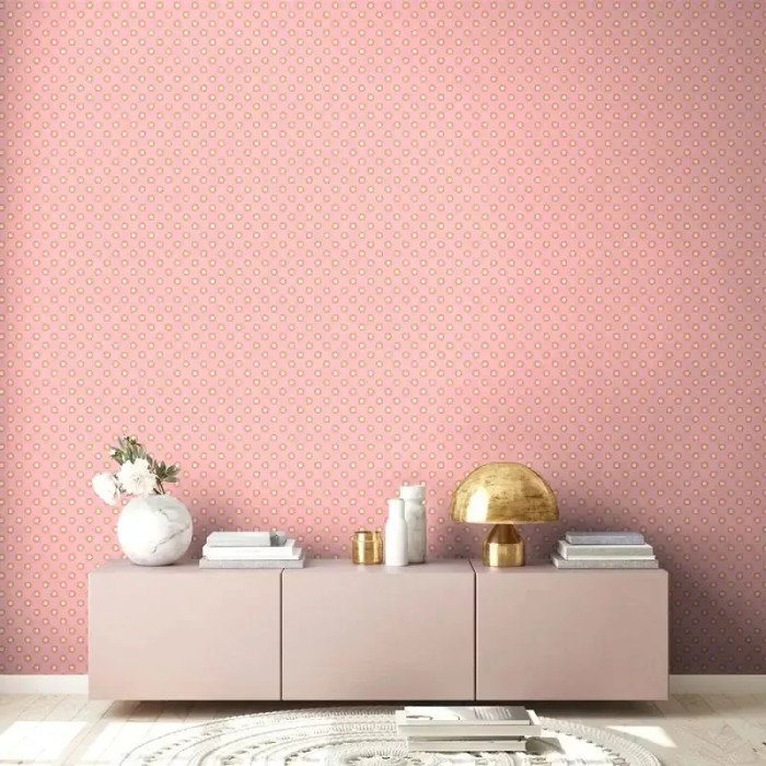 As Creation|Wallpaper circles dots retro styles pink|Retro