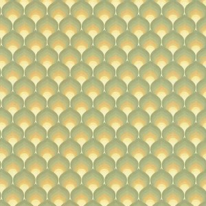 Casadeco|Elegant beige Art Deco wallpaper, inspired by cabaret tiaras|Wallpaper