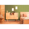 As Creation|Wallpaper retro-style green turkey feather|Retro