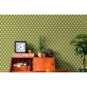 As Creation|Wallpaper retro-style green turkey feather|Retro