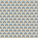 As Creation|Wallpaper retro style blue and yellow turkey feather|Retro