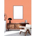 As Creation|Wallpaper retro style turkey feather, salmon, orange|Retro