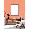 As Creation|Papier Peint plume de dinde style rétro saumon, orange|Rétro