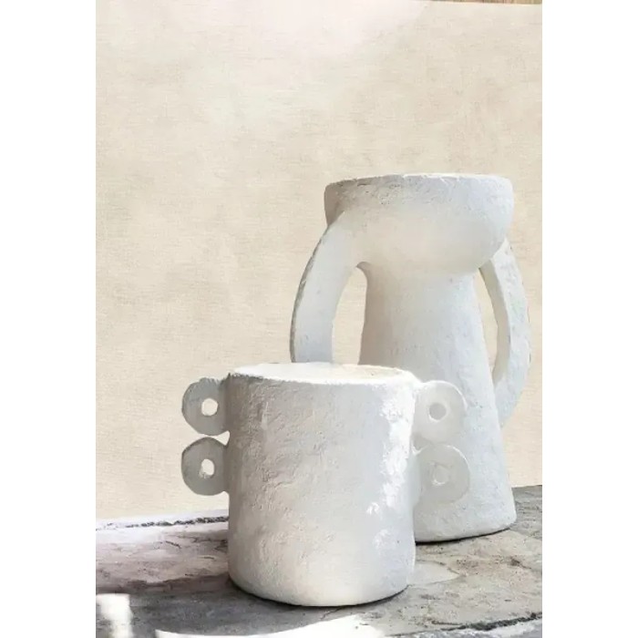 Casamance|Papel pintado liso beige efecto textil mate|Papel Pintado