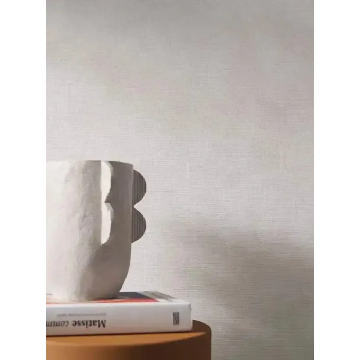 Casamance|Papel pintado liso gris claro efecto textil mate|Papel Pintado