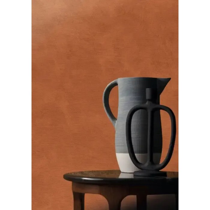 Casamance|Papel pintado liso naranja efecto textil decorativo|Papel Pintado
