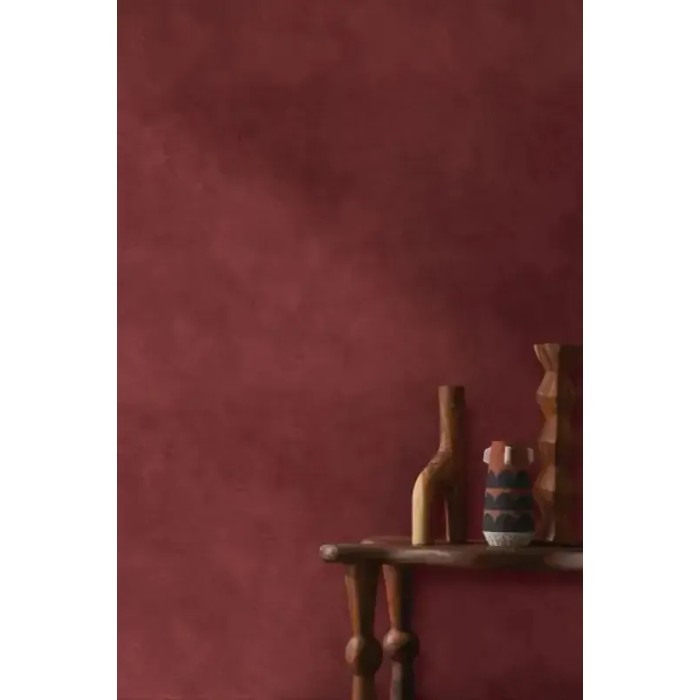 Papel pintado liso rojo efecto textil mate - Casamance Mouvements 75492956