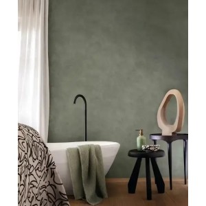 Casamance|Papel pintado liso verde estilo textil natural|Papel Pintado 2