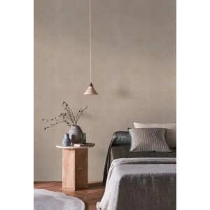 Caselio|Unifarbene beige Tapete in Leinenoptik|Textilimitation 2