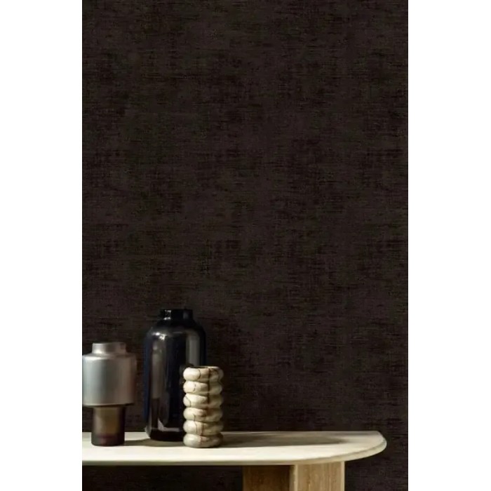 Casamance|Textiltapete Samteffekt schwarz-braun|Tapeten