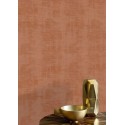 Casamance|Wallpaper velvet textile effect orange|Fabric Imitation