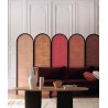 Casamance|Wallpaper velvet textile effect orange|Fabric Imitation