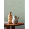 Casamance|Leinentapete geknotet grün|Textilimitation