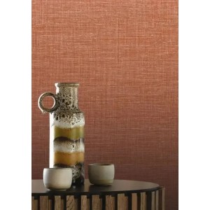 Casamance|Wallpaper velvet textile effect orange|Fabric Imitation 2
