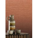 Casamance|Leinentapete geknotet orange|Textilimitation