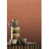 Casamance|Wallpaper knotted linen effect orange|Fabric Imitation