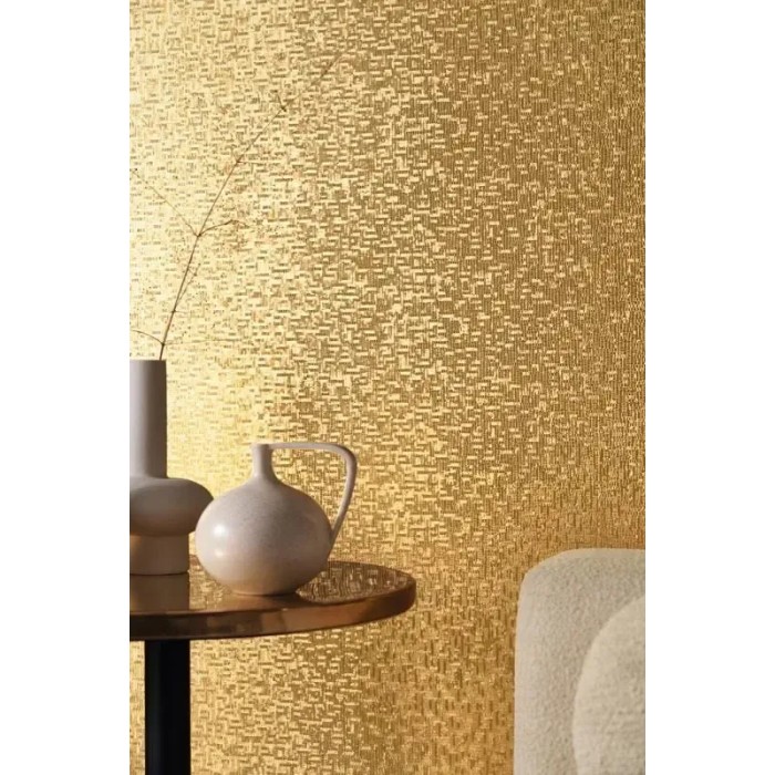 Casamance|Papel pintado abstracto dorado con láminas metalizadas|Alta Gama