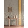 Casamance|Geometrische Tapete Rauten grau metallischer Glanz|Rhombus