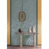Casamance|Wallpaper geometric rhombus green metallic shine|Rhombus