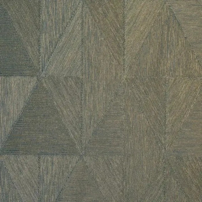 Casamance|Papel pintado geométrico rombos verde metalizado|Rombos
