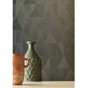 Casamance|Wallpaper geometric rhombus green metallic|Rhombus