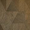 Papel pintado geométrico rombos dorado bronce brillo metalizado - Casamance Textures Metalliques 75771222