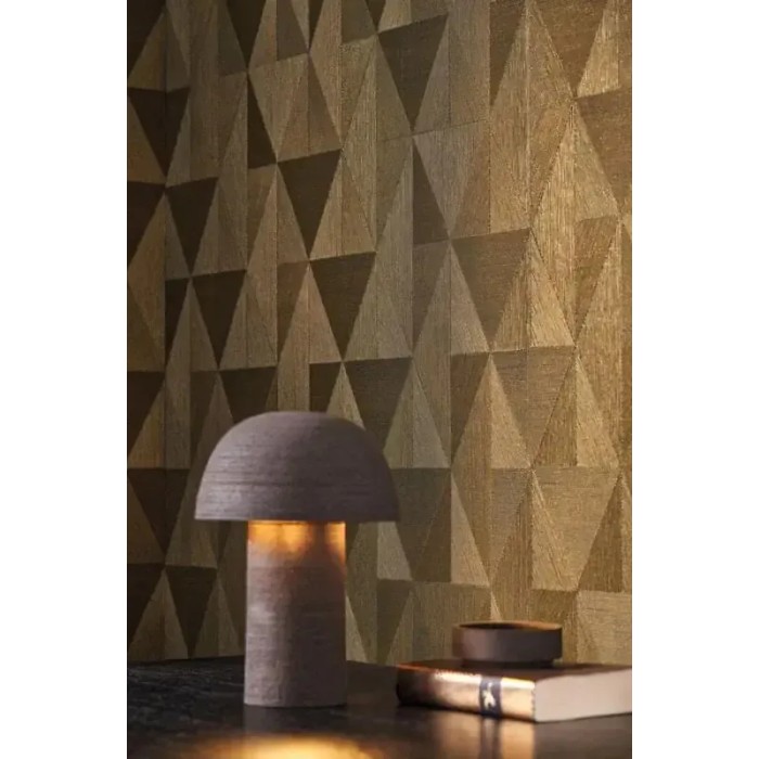 Casamance|Wallpaper geometric rhombus bronze gold metallic shine|Rhombus