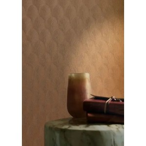 Casamance|Wallpaper brown and grey palm leaves metallic|Wallpaper 2