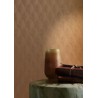 Casamance|Wallpaper orange palm leaves metallic effect|Art Deco