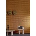 Casamance|Wallpaper brown palm leaves metallic|High-End