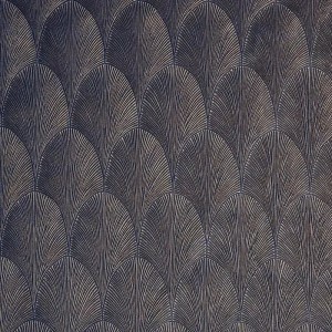 Casamance|Wallpaper brown and grey palm leaves metallic|Wallpaper