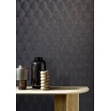 Casamance|Palmenblätter Tapete blau-gold metallisch|Tapeten