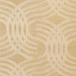 Casamance|Papier peint motif entrelacé vert et doré métallisé|Haut Gamme