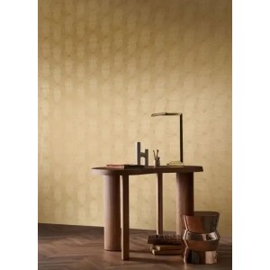 Casamance|Geflechtmuster Tapete kupfer-gold metallisch|Hochwertige 2