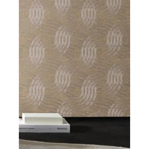 Casamance|Wallpaper interlaced pattern green and gold metallic|High-End 2