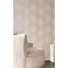 Casamance|Geflechtmuster Tapete silber metallisch|Kreisen