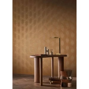 Papeldecor|Tapete Brokat-Arabeske in metallisiertem Kamel-Farbton|Tapeten 2